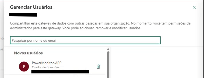 Búsqueda del Service Principal al agregar un usuario en el gateway