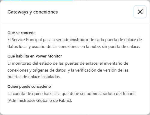 Ventana Más información de la tarjeta Gateways y conexiones